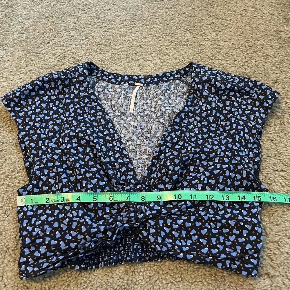 Free people havana‎ honey crop top hearts women’s size large